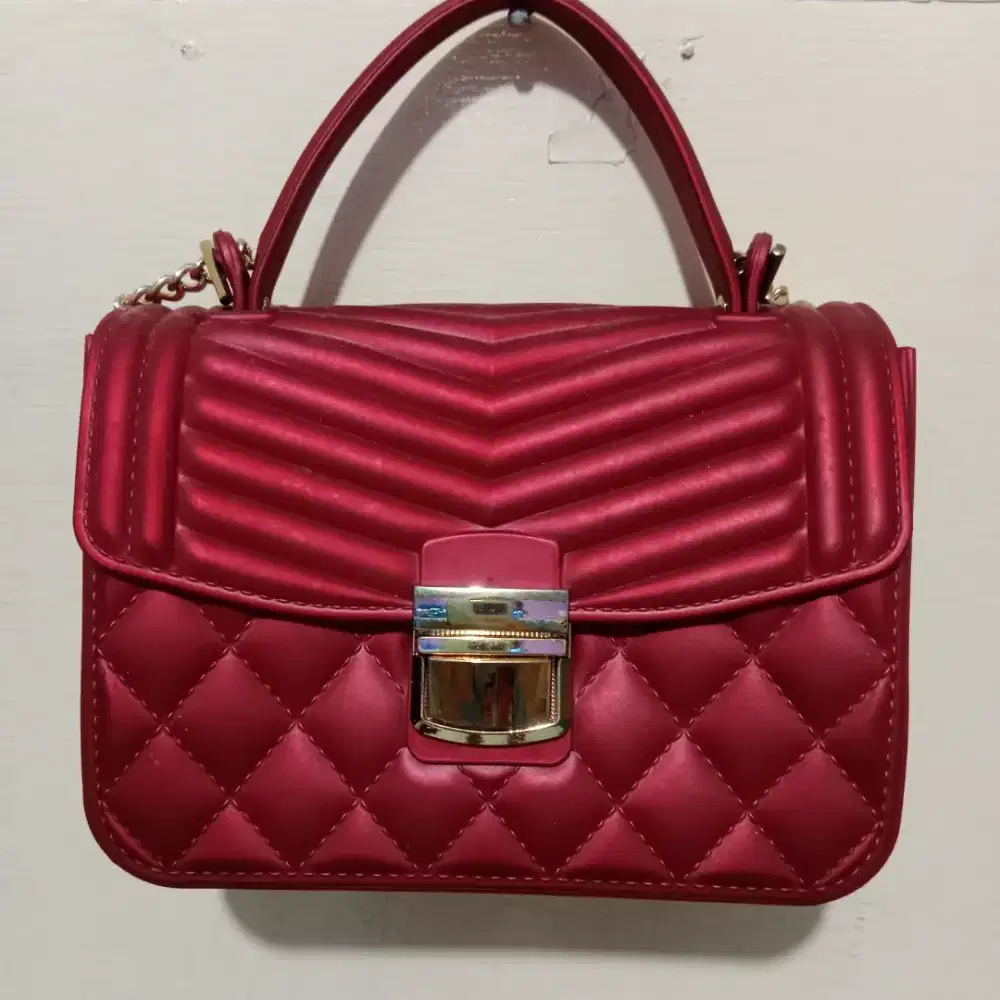 Jelly Bag Red Bag Tas Jelly Merah Handbag Jelly
