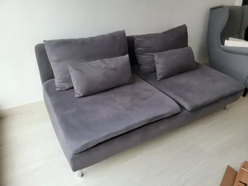 Sofa Soderhamn Ikea abu abu tua