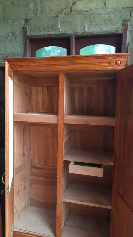 Lemari 2pintu kayu jati full