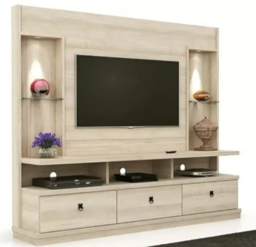 Bufet tv 180×200 , rak tv, backdrop tv, interior, hpl