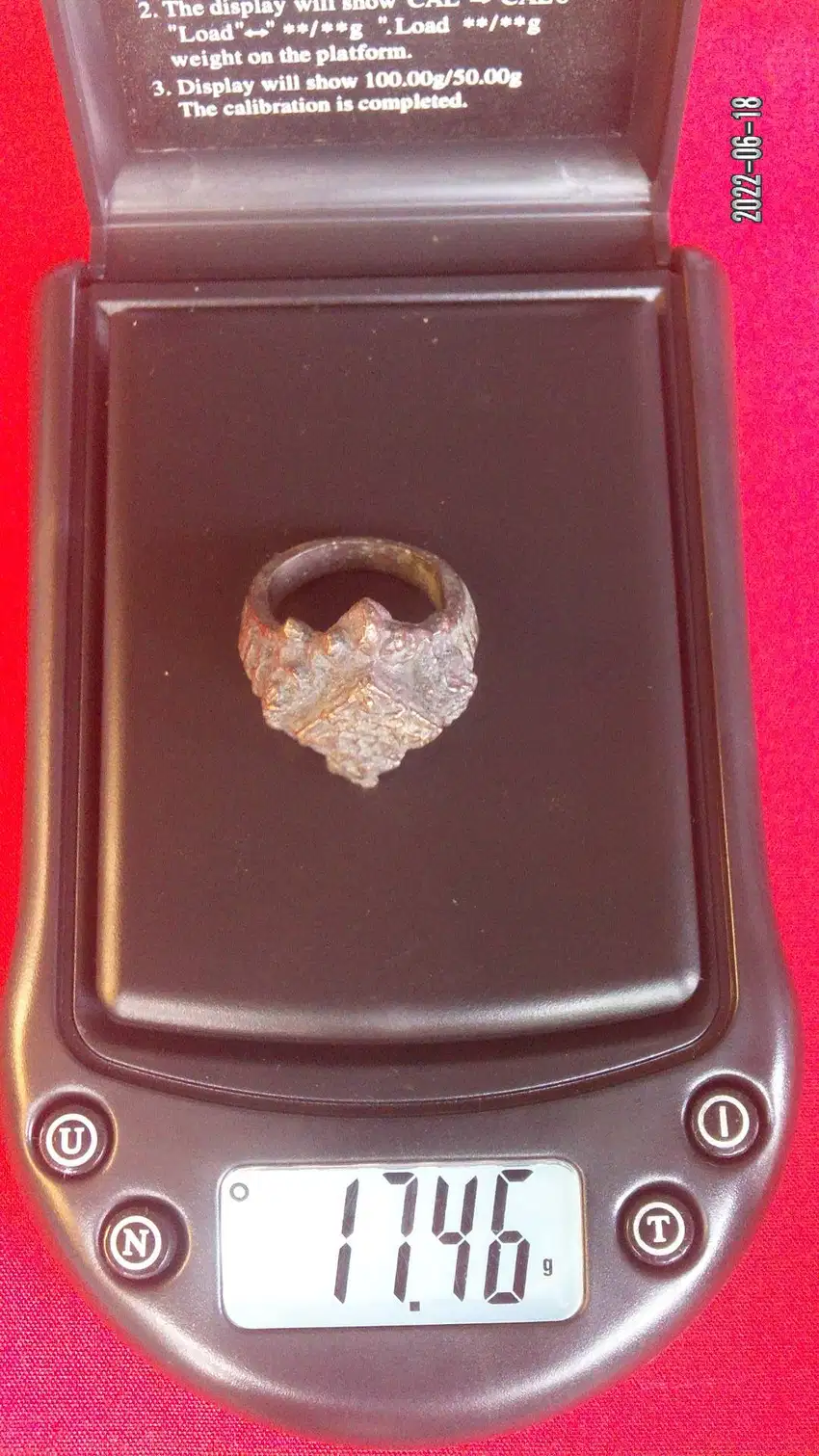 Cincin Perunggu Kuno Motif Surya Majapahit Asli Temuan Sungai Berantas
