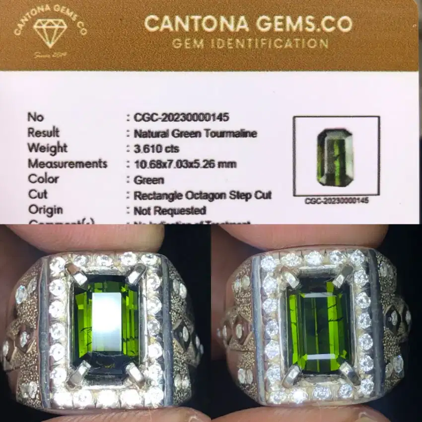 GREEN TOURMALINE 3.610 CTS HQ