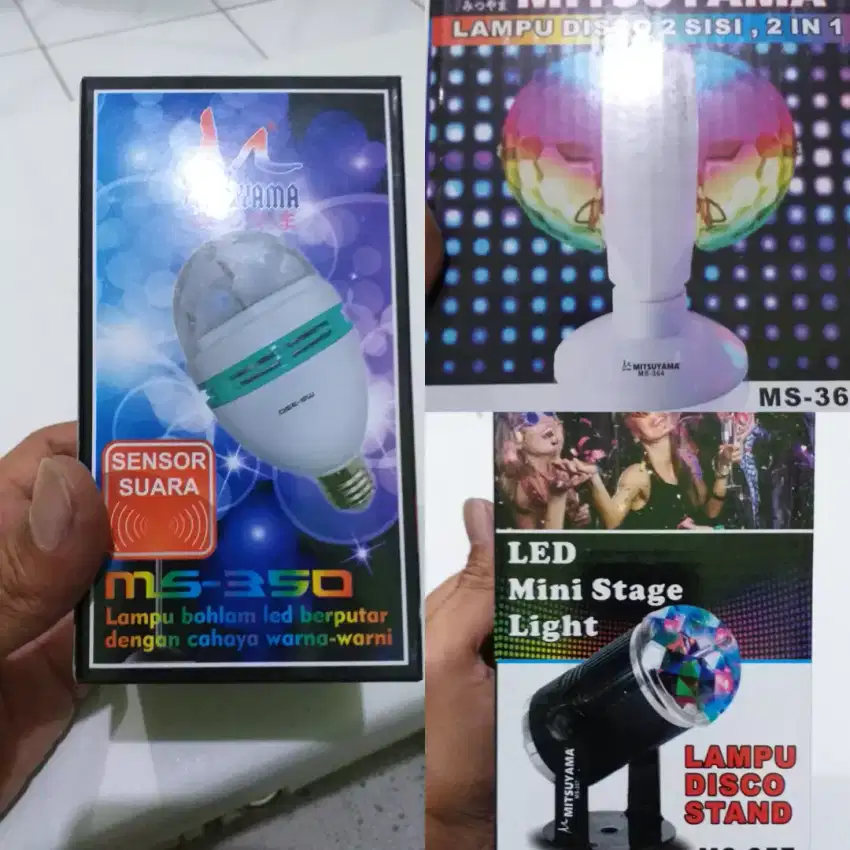 Lampu rgb disco rotating berputar AC