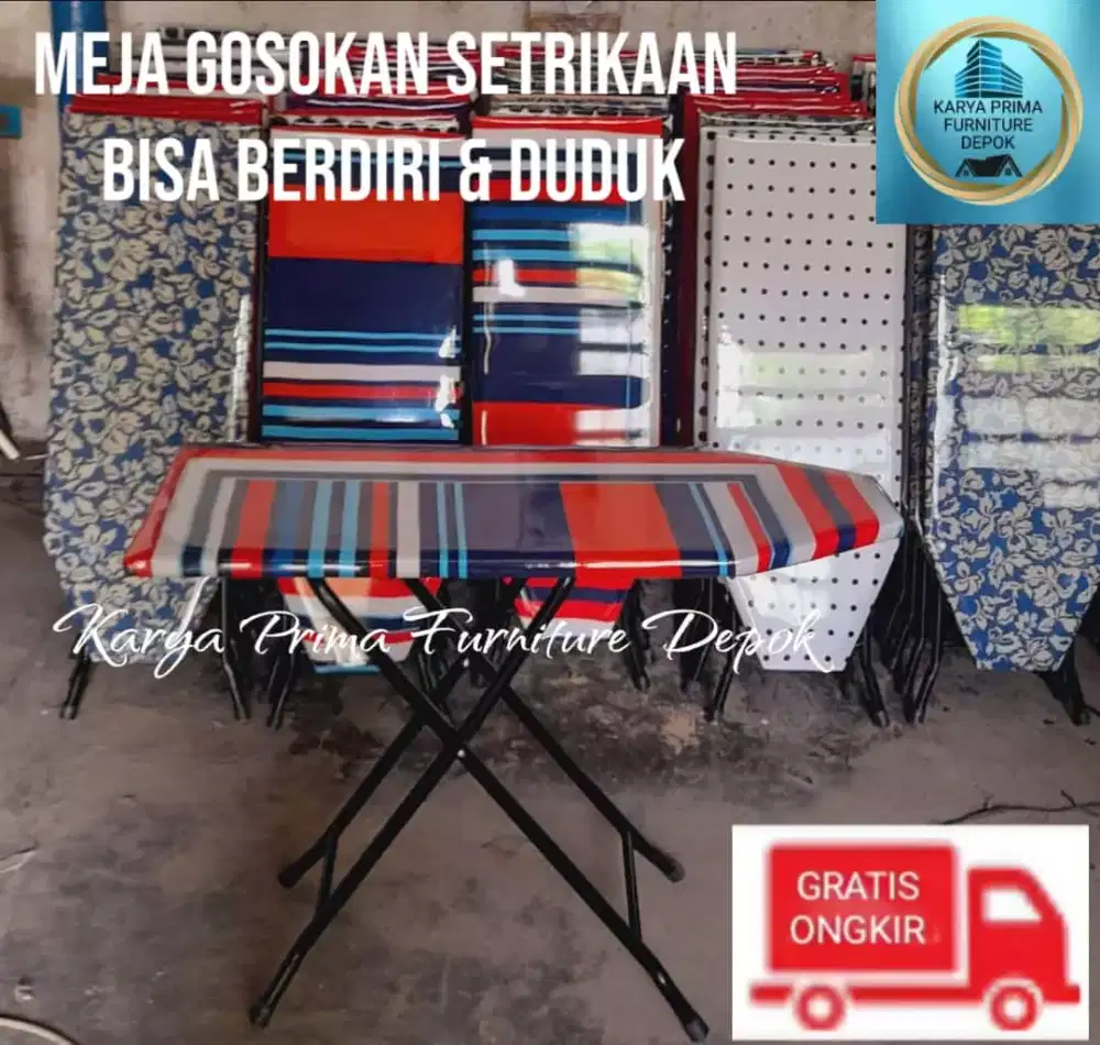 Meja setrikaan meja gosokan bisa berdiribisa dudukkuat awet baru 275rb