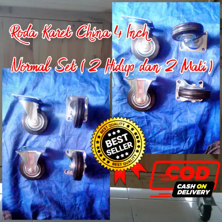 Roda Untuk Etalase Karet 3 Inch Normal Set