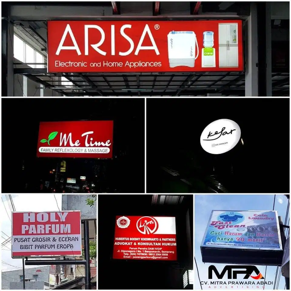 Neon Box Banner Acrylic Berkualitas Semarang