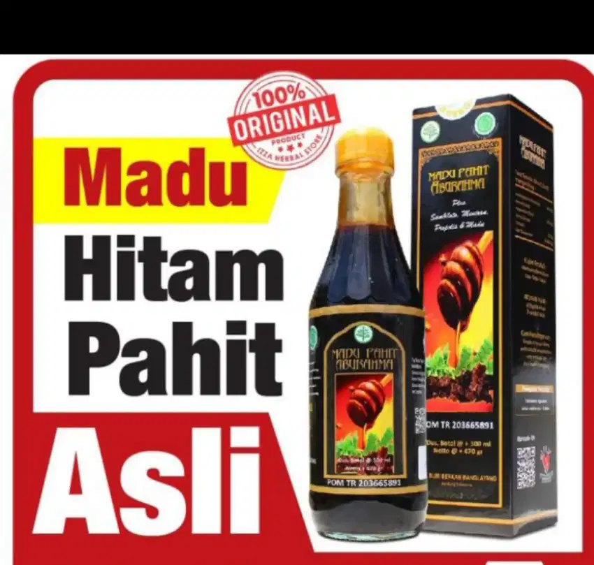 Madu hitam Pahit Plus Propolis abrahma berat 470 gr