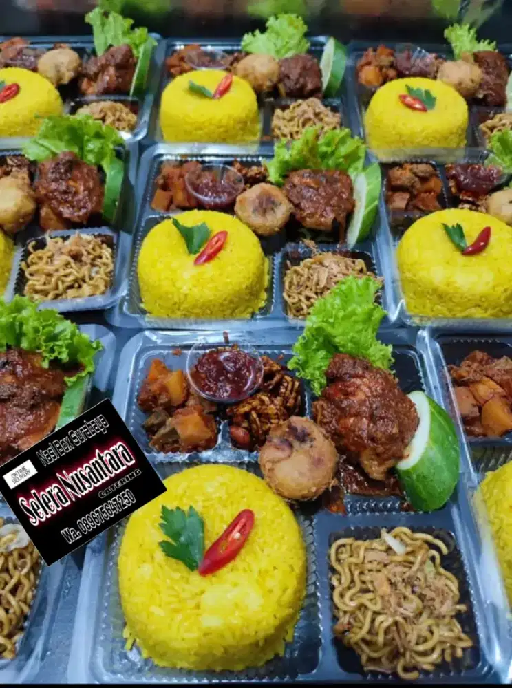 Nasi kuning lengkap