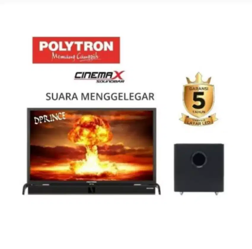 LED POLYTRON 32in PLD 32BV1558 soundbar suara menggelegar