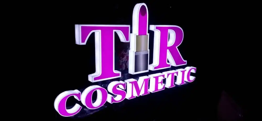 (COD) huruf timbul | papan nama