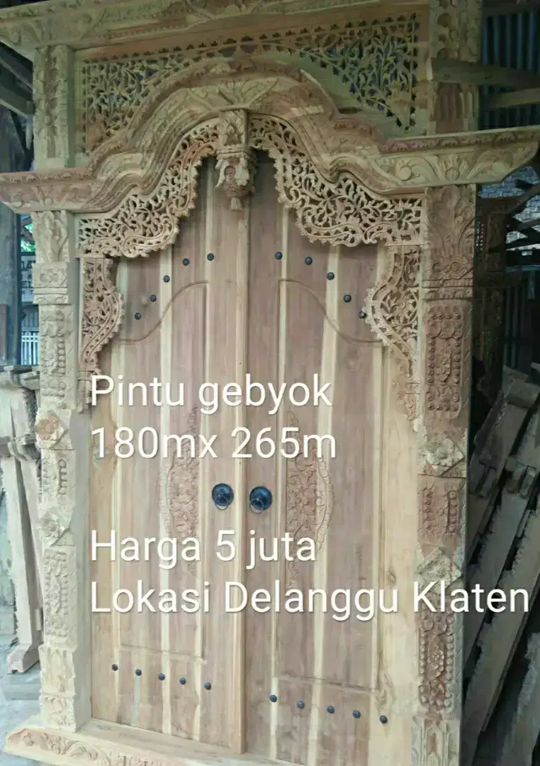 Pintu gebyok jati ukirb