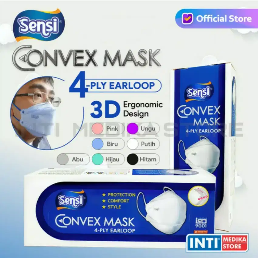 Masker Sensi Convex 4 Ply Per Pcs