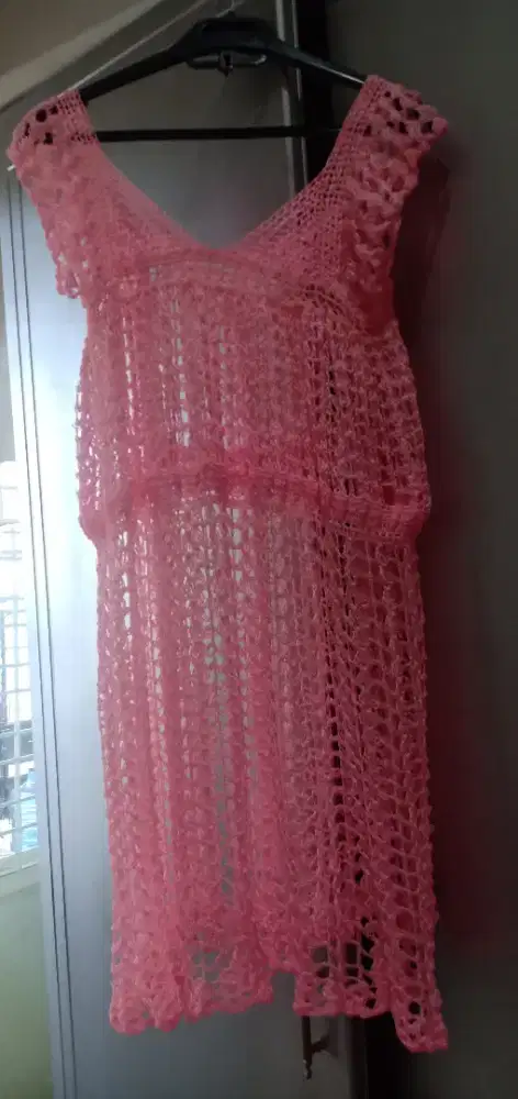 Dress terawang rajut handmade