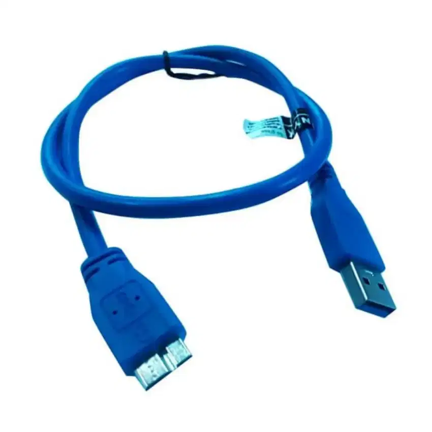 Kabel Data Hardisk USB 3.0 HDD External Harddisk  AM Micro B Blue 30cm