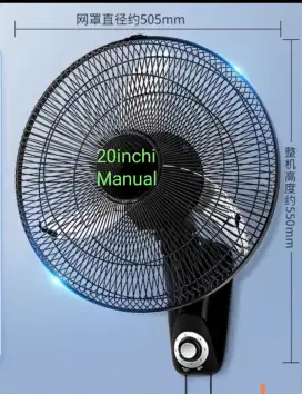 Diamond 20inchi 3 daun wall fan 2 motor high kualitas