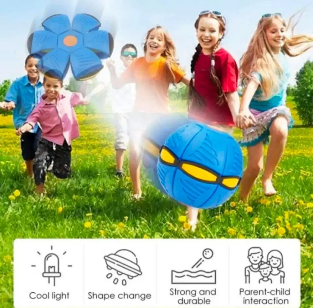 Mainan Bola UFO,,Mainan Anak Frisbee Magic Ball Flying Flat Ball