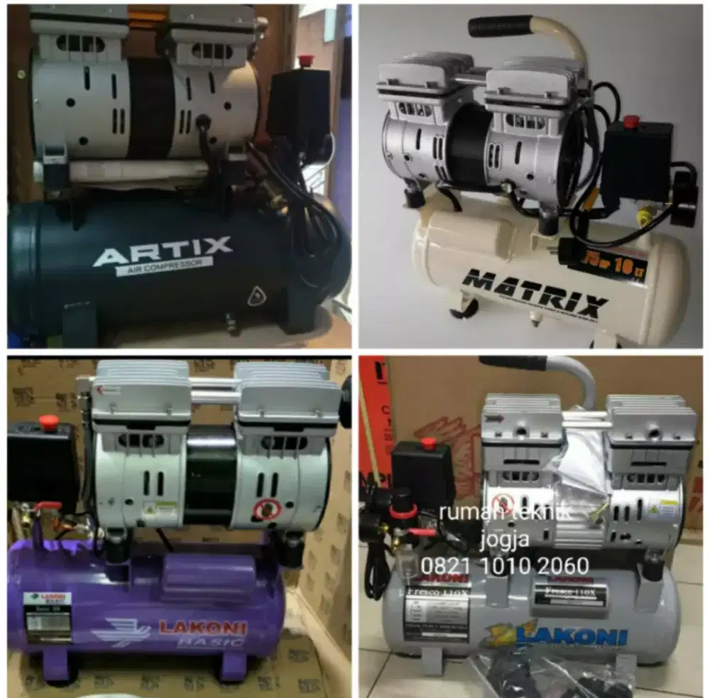 (rumah teknik jogja)kompresor listrik 9 liter, silent, suara halus