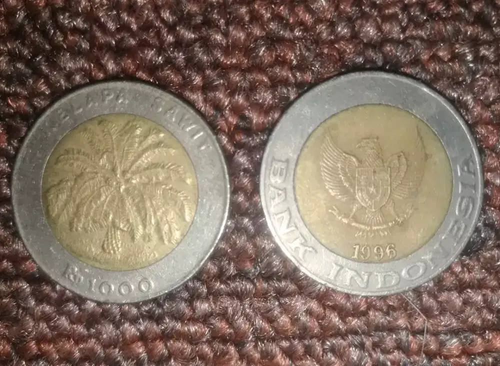 Koin bimetal 1000 rupiah thn.1996 cocok buat koleksi