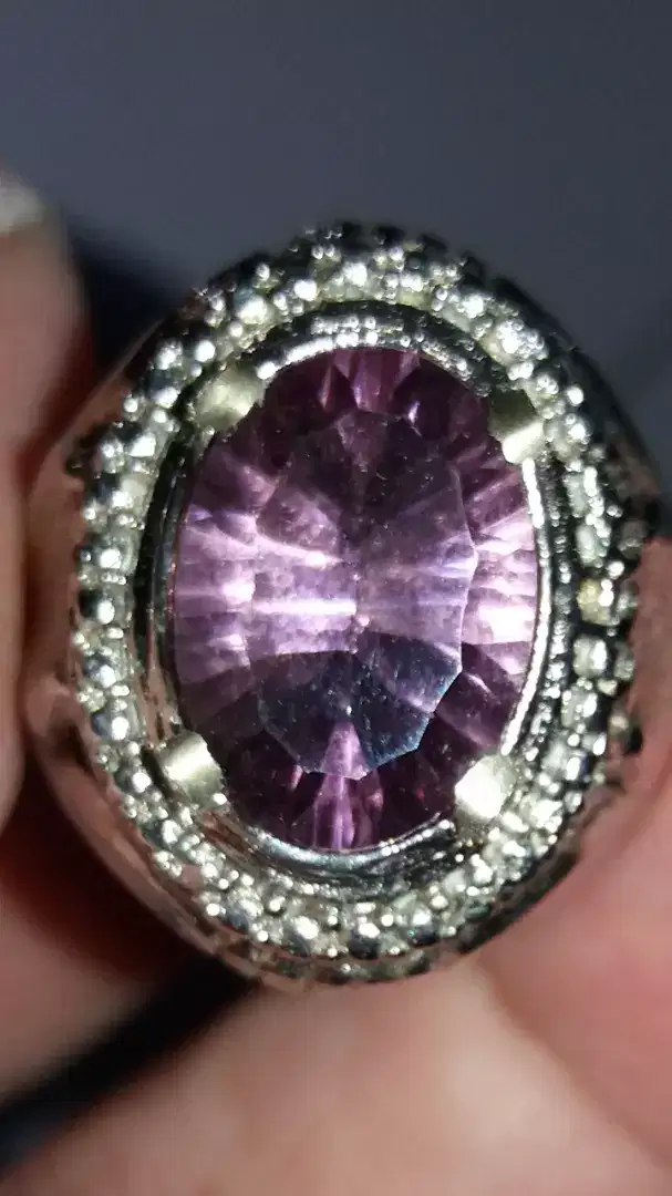 Jual Batu Cincin Dark Purple Kecubung CuttMixed Keren bgt Good