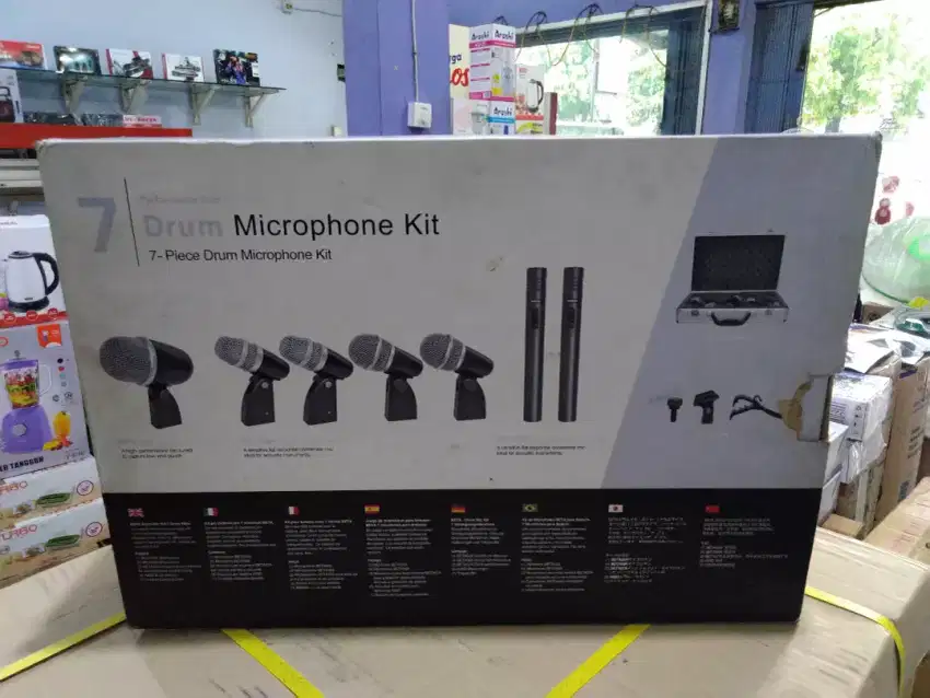 Drum Microphone Kit 7 Piece 1 set Plus Accessories