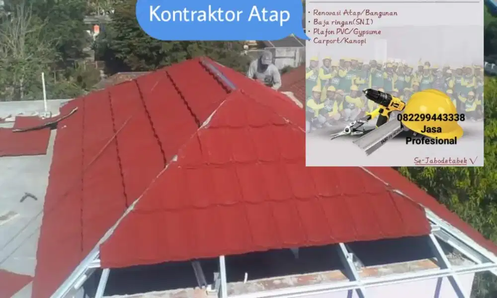 Rangka Baja ringan Atap Genteng Metal Pasir