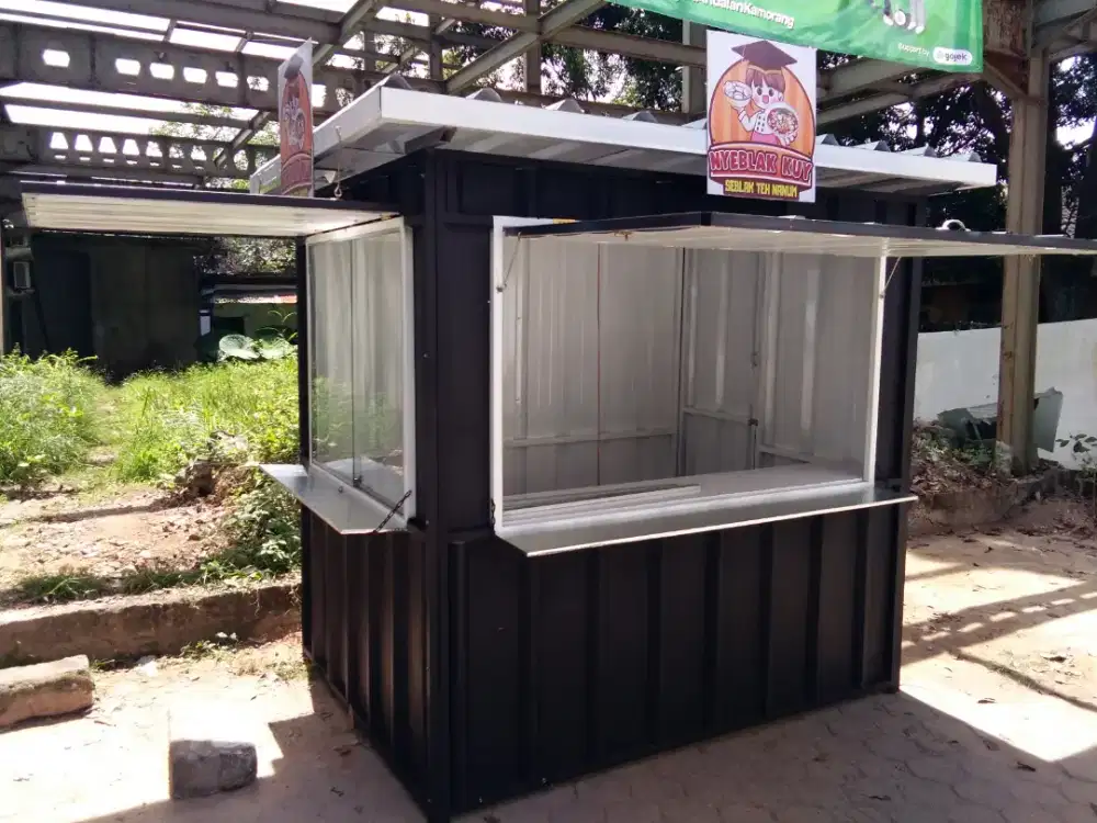 Booth semi kontainer gerobak dagang both rombong