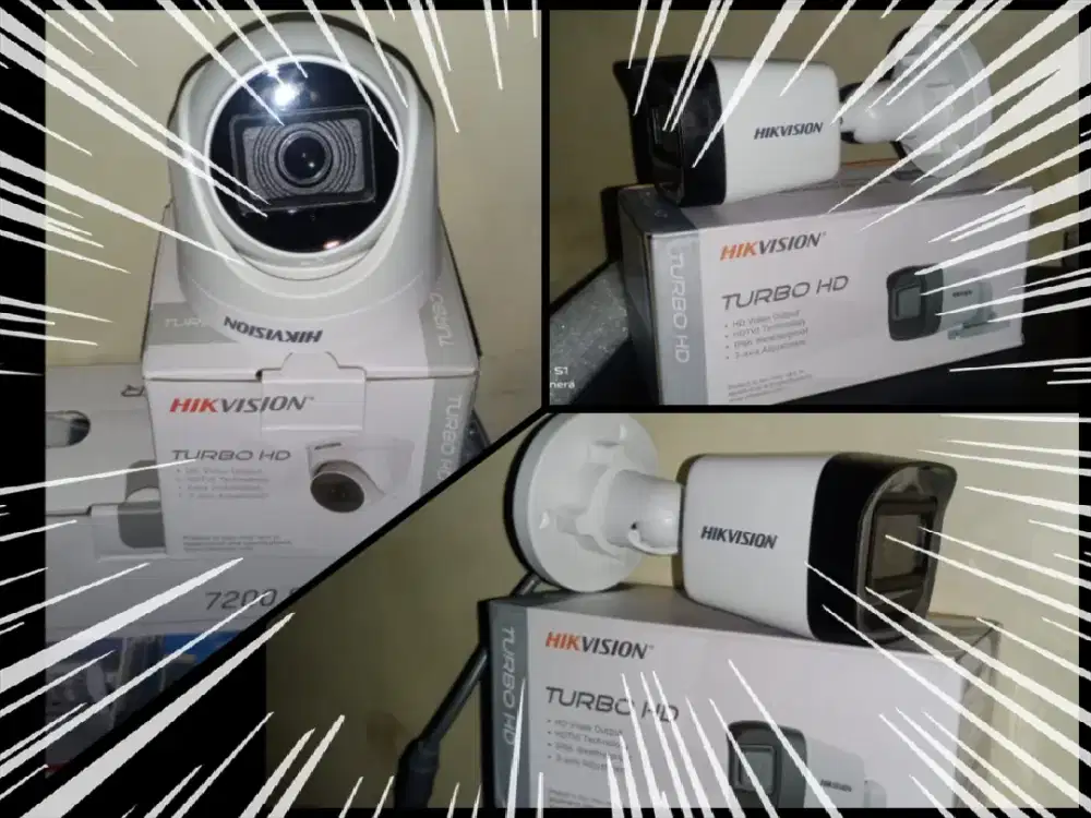 Paket Cctv Hikvision 4 kamera 2,0Mp tinggal pasang