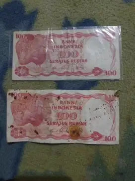 UANG KERTAS Rp100 TAHUN 1984.