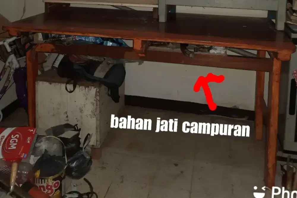 Jual cepat Meja makan bahan jati campuran