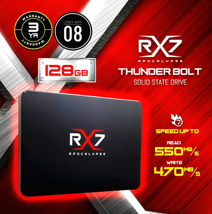 SSD 128GB RX7 SATA III - BARU GARANSI RESMI 3 TAHUN
