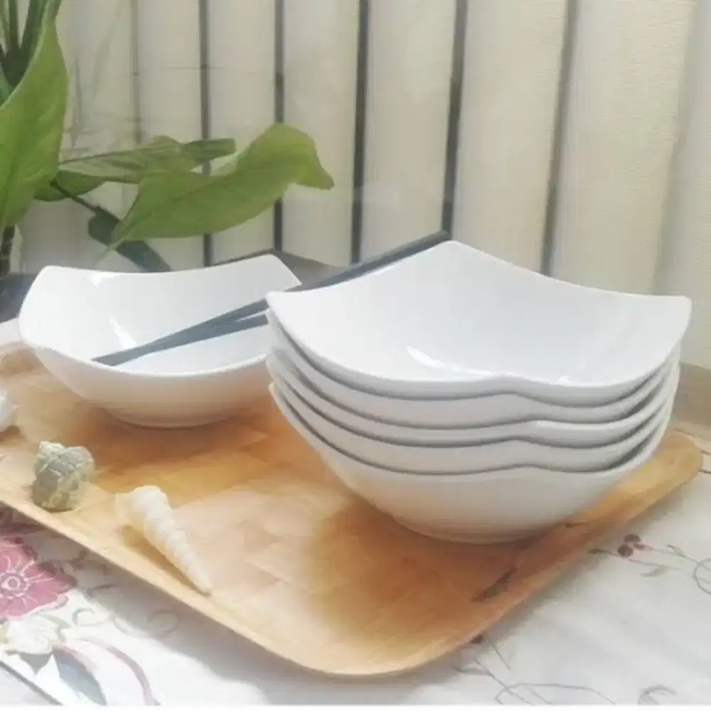 Free Ongkir Mangkuk Melamin Putih