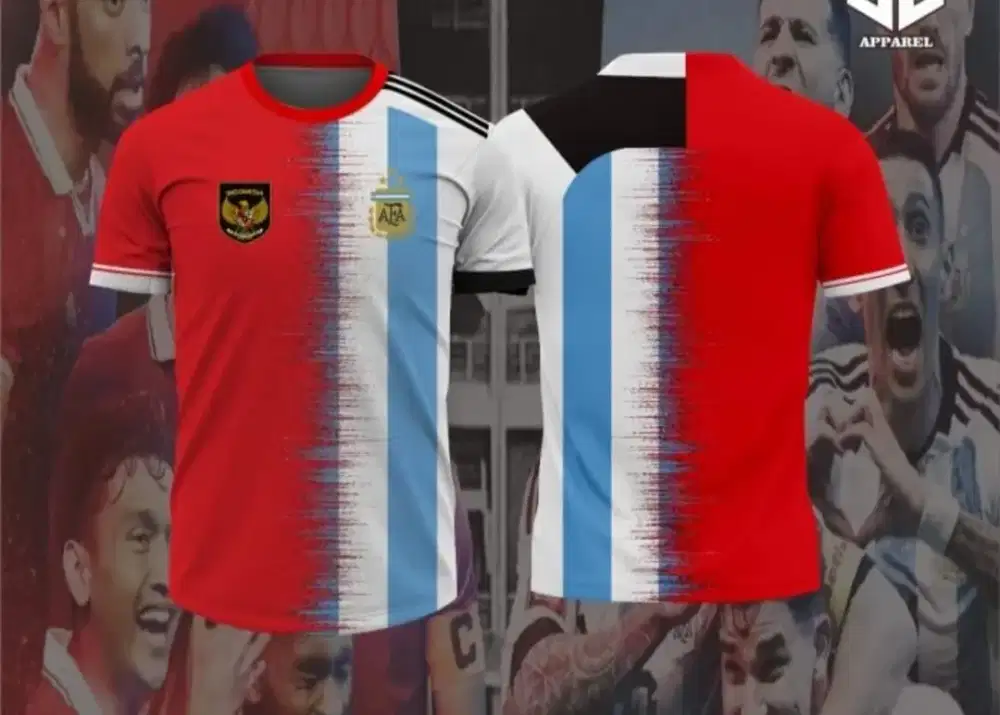Jersey Timnas Indonesia dan Argentina kolaborasi