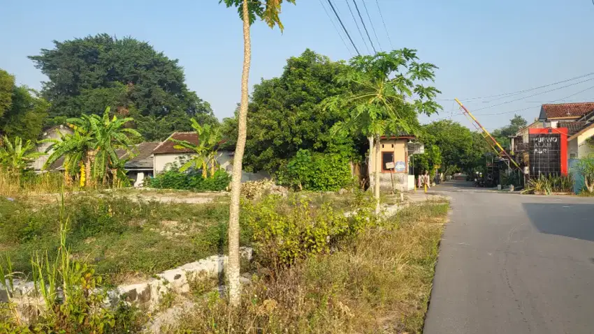 Tanah di Purwomartani Lokasi sangat strategis pinggir jalan raya