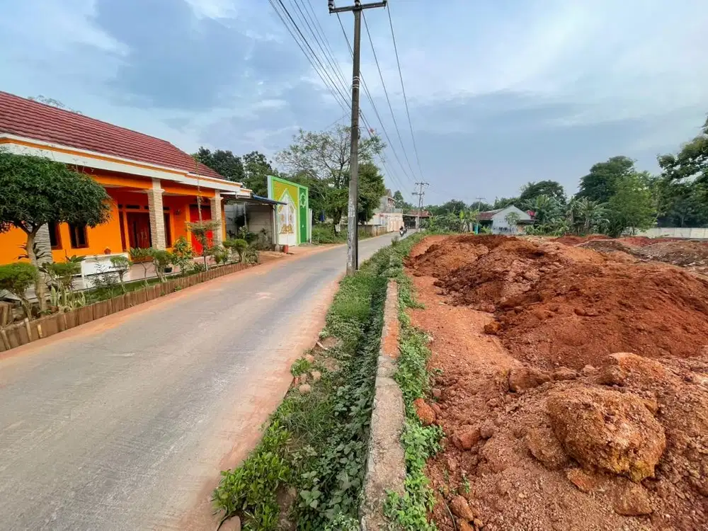 Jual tanah di jalan raya pasir angin cileungsi 2340 meter