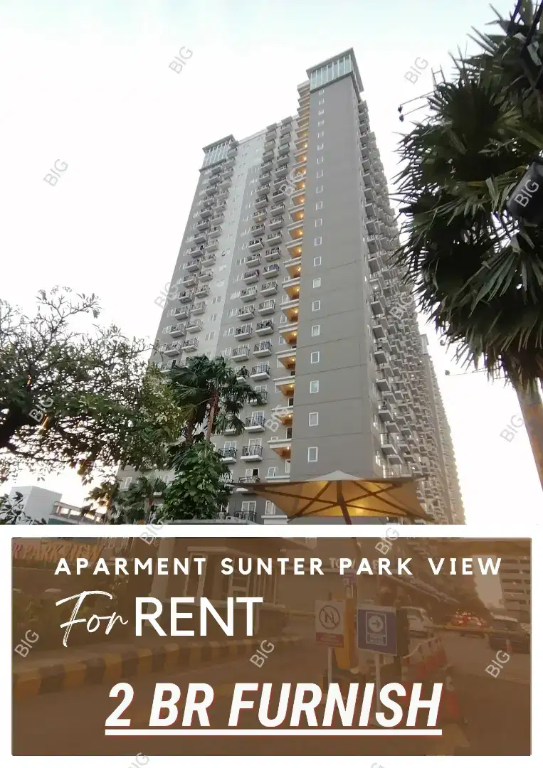 Ready Sewa Sunter Park View 2BR dijebol.jadi 1br Furnish Bulanan