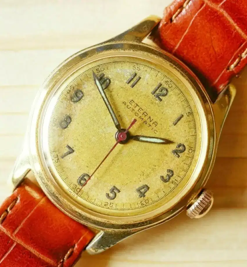 jam tangan vintage langka Eterna automatic bumper