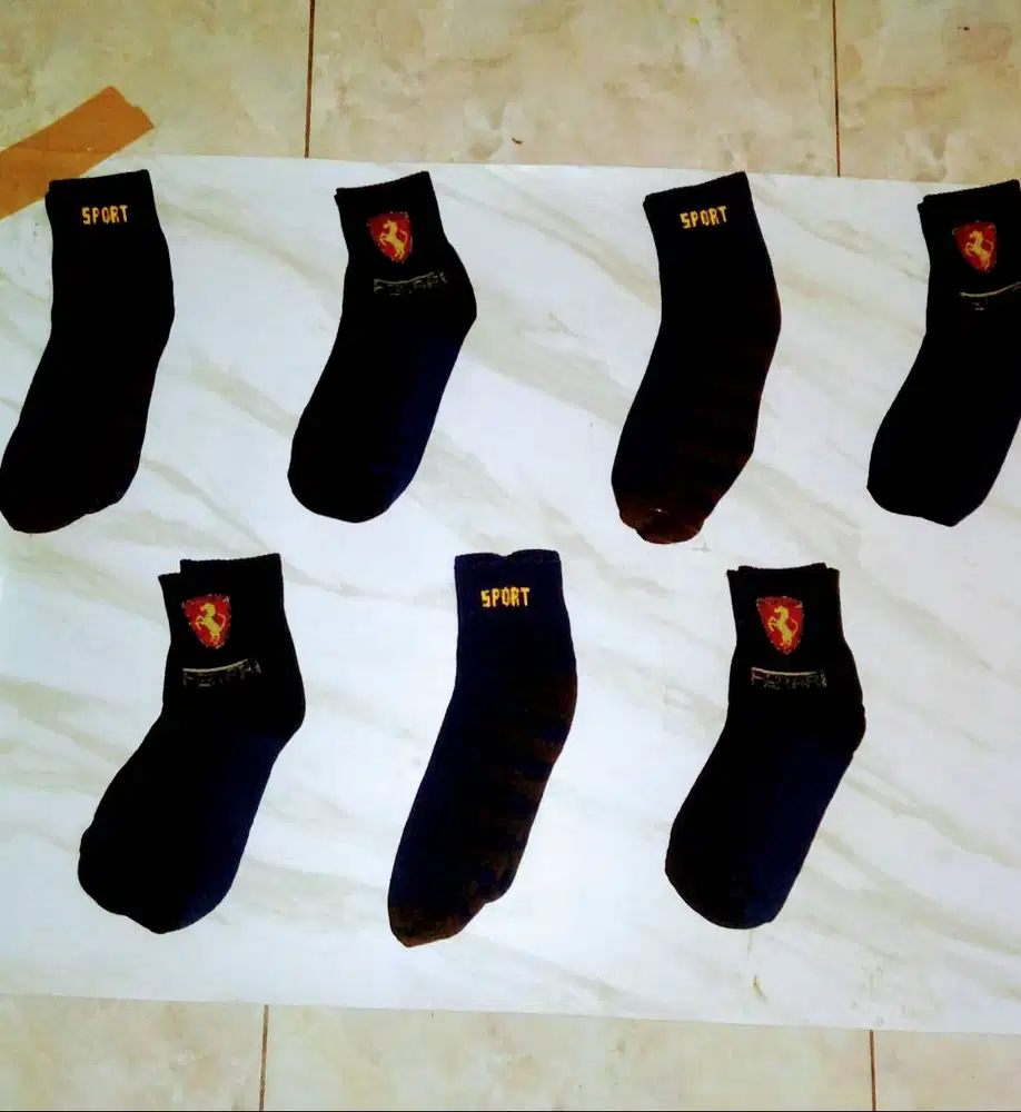 Jual Kaos Kaki Pria Warna Hitam - Biru Dongker