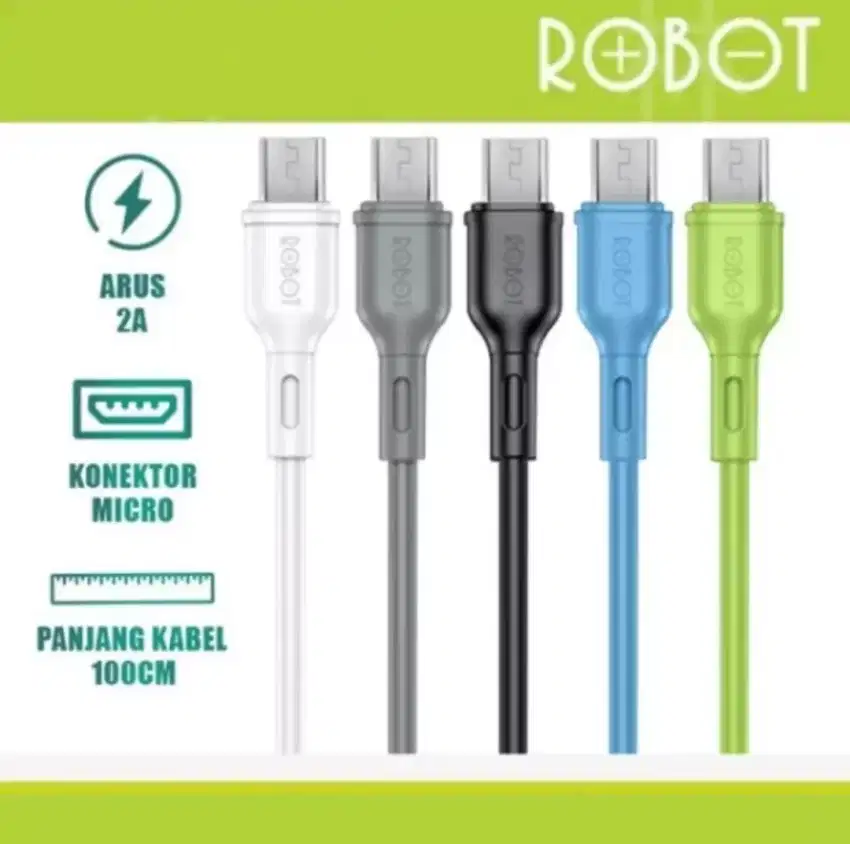 KABEL DATA MICRO USB 2 A ROBOT BULAT 100 CM