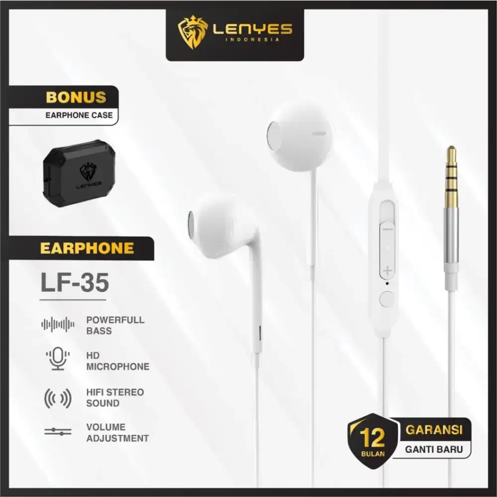 LENYES Headset LF35In-ear HifiStereo Earphone ExtraBass with Handsfree