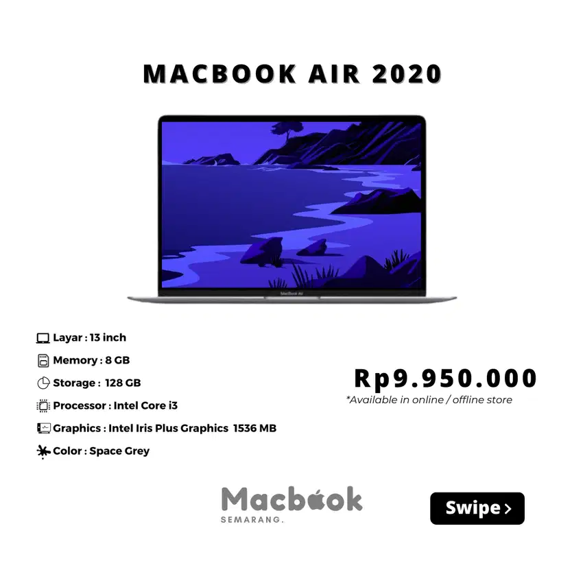 Macbook Air 2020 Retina RAM 8/128 GB