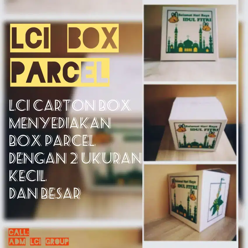 Kardus parcel lebaran dan natal tahun baru