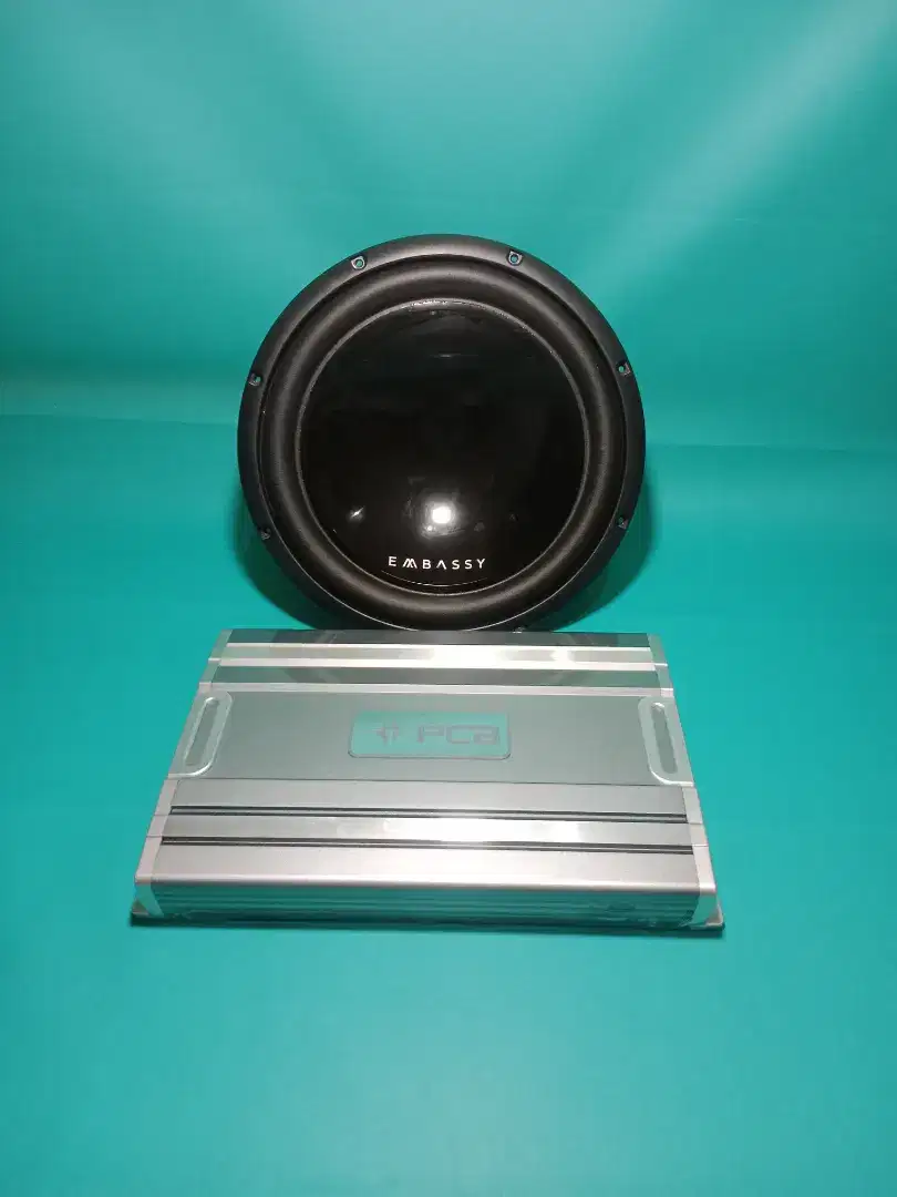 Ples Pasang Power PCA MOS-4.175 4cenel & Subwoofer Embassy ES-309D 12