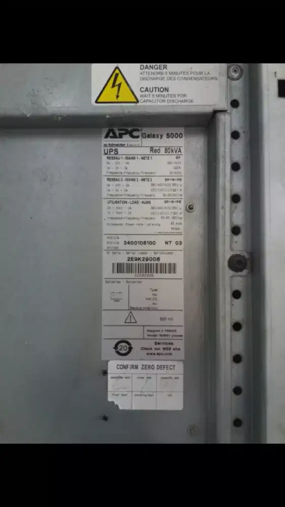 UPS APC MGE Galaxy 5000 80KVA by SCHNEIDER France