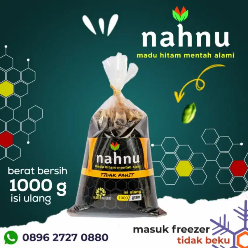 madu mentah 1kg, TIDAK PAHIT, mentah, tanpa pemrosesan, alam'