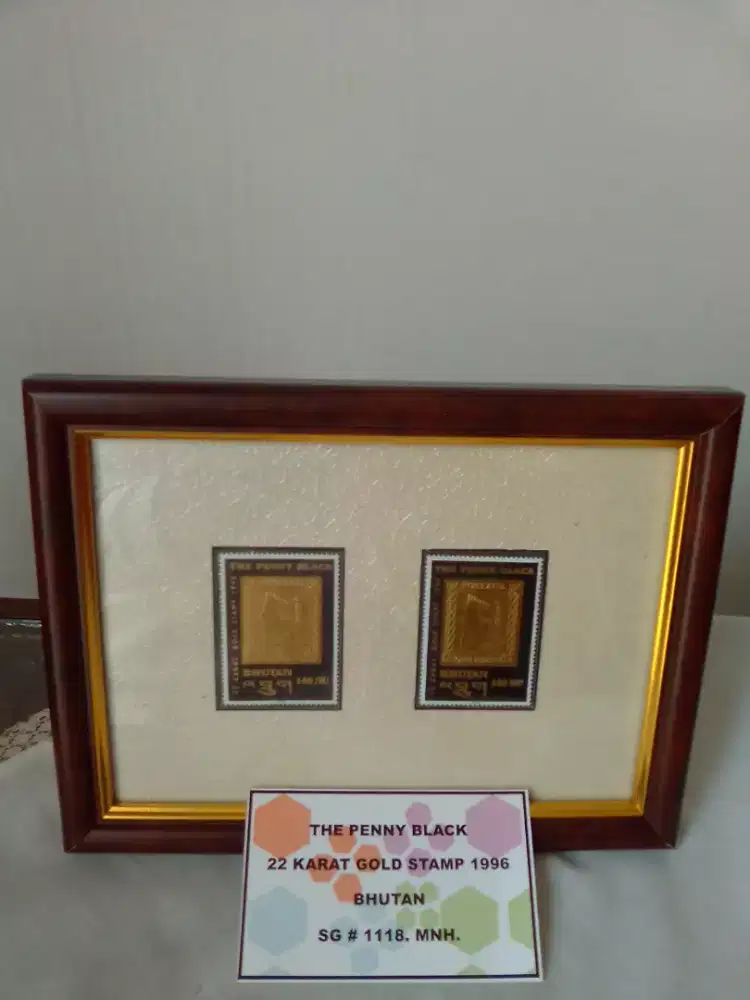 Gold stamp The Penny Black 22 Karat 1996 BHUTAN SG #1118.MNH.