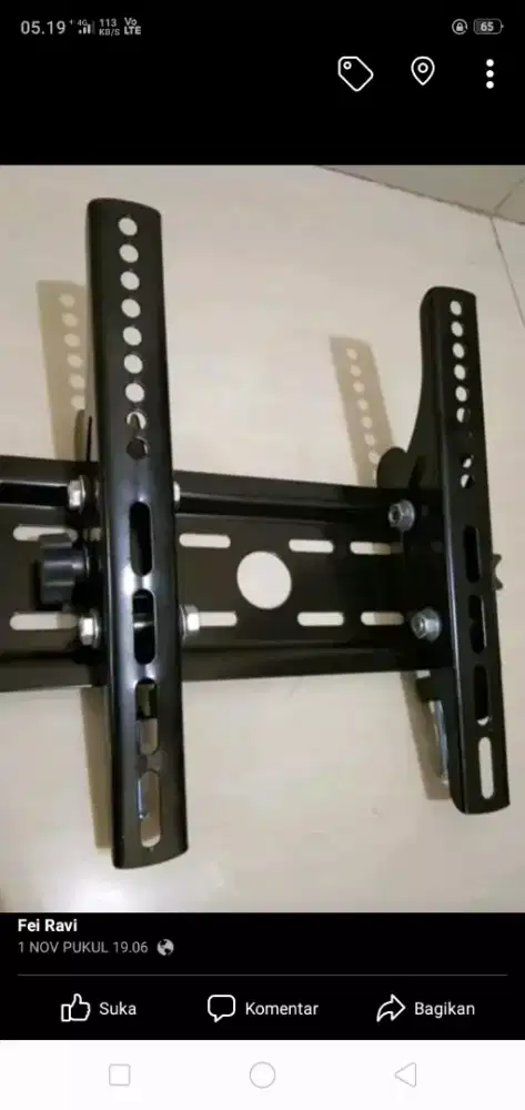 hasil pasang braket tv led