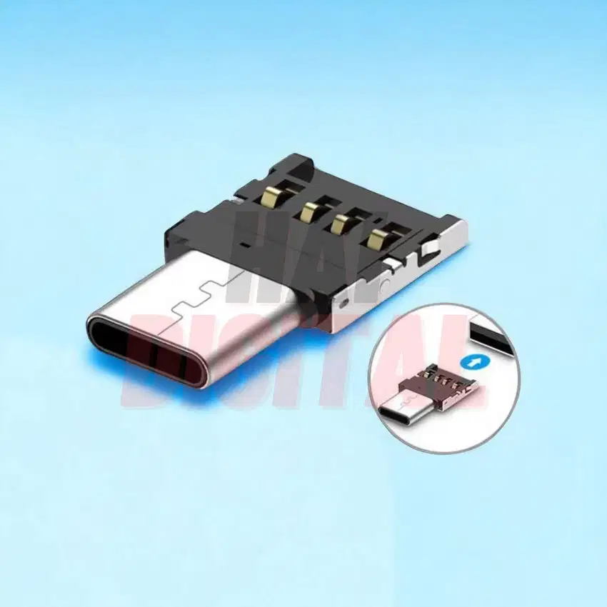 USB Type C to USB 2.0 OTG Smartphone Tablet Android Mini Silver