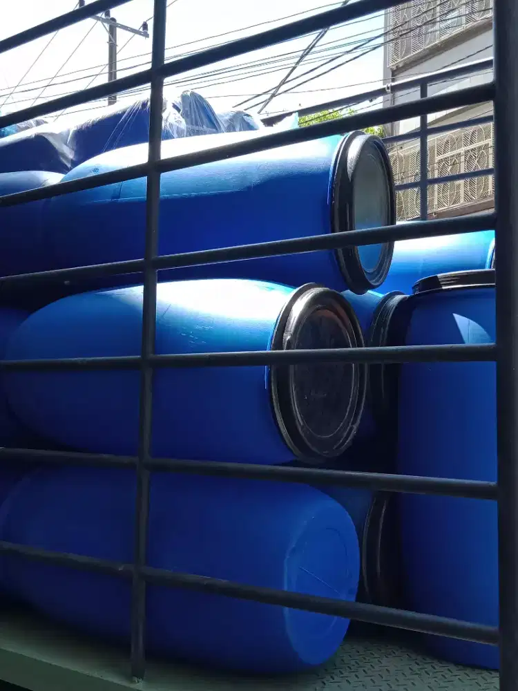 GENTONG AIR ATAU DRUM PLASTIK 150 LITER BARU