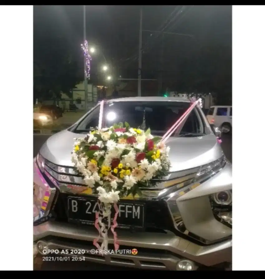 Bunga hias mobil pengantin free pita nya bwat d pintu