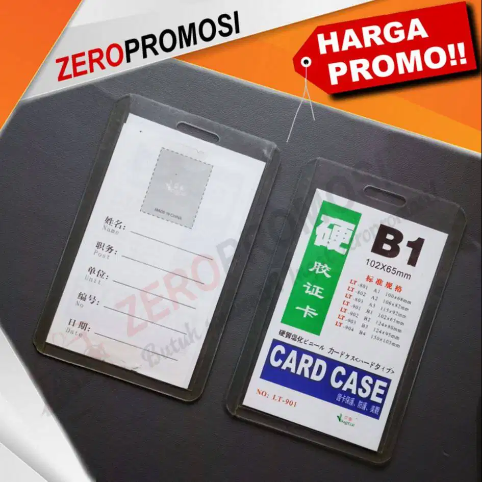 Casing Plastik Name Card B1 Vertical